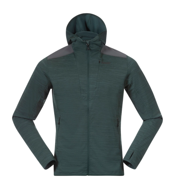 Zip Sweatshirt Bergans Men Rabot Active Mid Hood Jacket Duke Green