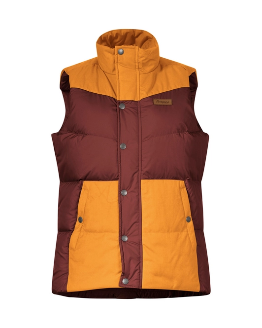 Body Warmer Bergans Women Nordmarka Outdoor Down Vest Amarone Red/Golden Field
