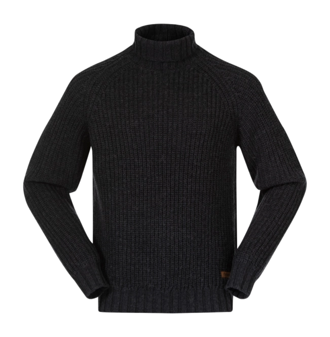 Jumper Bergans Men Nordmarka Merino High Neck Jumper Dark Shadow Grey