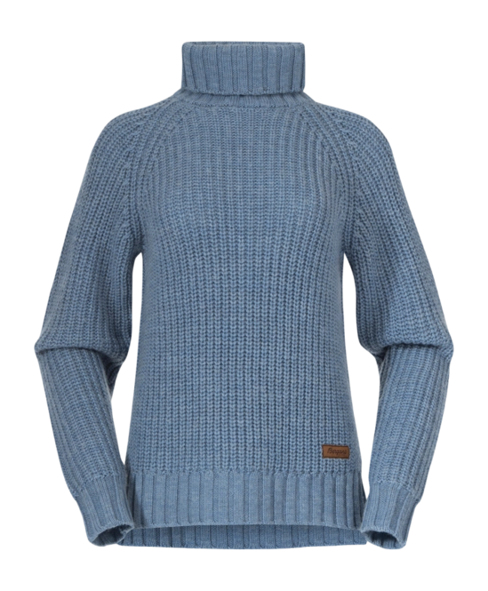 Jumper Bergans Women Nordmarka Merino High Neck Jumper Husky Blue
