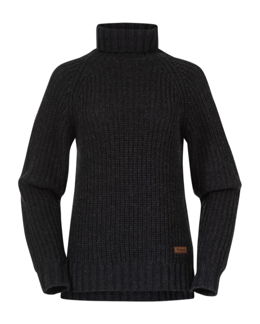 Jumper Bergans Women Nordmarka Merino High Neck Jumper Dark Shadow Grey