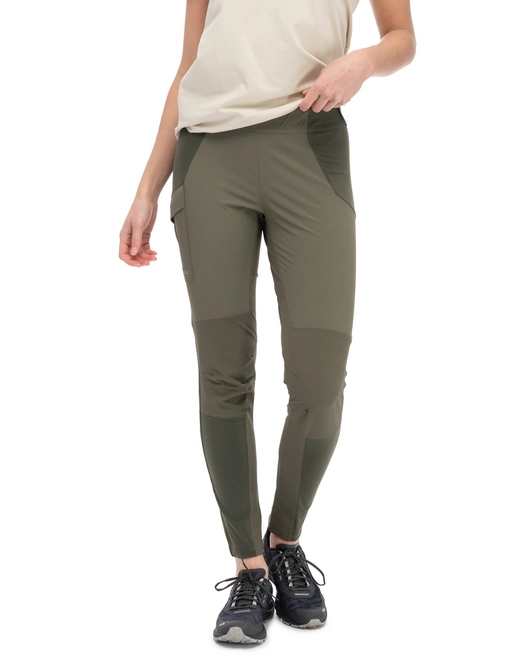 Trousers Bergans Women Floyen Original Tight Pants Dark Green Mud