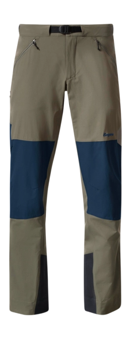 Trousers Bergans Men Vaagaa Softshell Pants Green Mud/Navy Blue