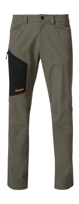 Trousers Bergans Men Vaagaa Light Softshell Pants Green Mud/Black
