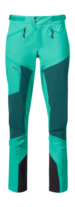 Trousers Bergans Women Tind Softshell Pants Light Malachite Green/Malachite Green