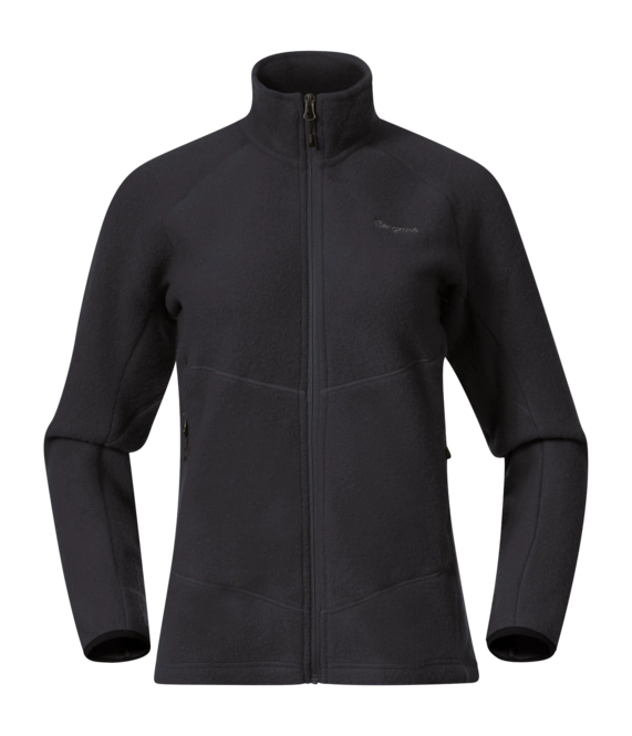 Zip Sweatshirt Bergans Women Rabot Merino Fleece Midlayer Jacket Dark Shadow Grey