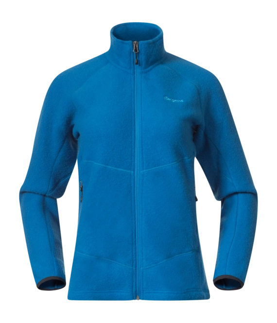 Zip Sweatshirt Bergans Women Rabot Merino Fleece Midlayer Jacket Dark Aqua Lagoon