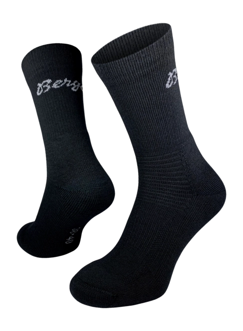 Socks Bergans Unisex Allround Mid Merino Cushioned Sock Black