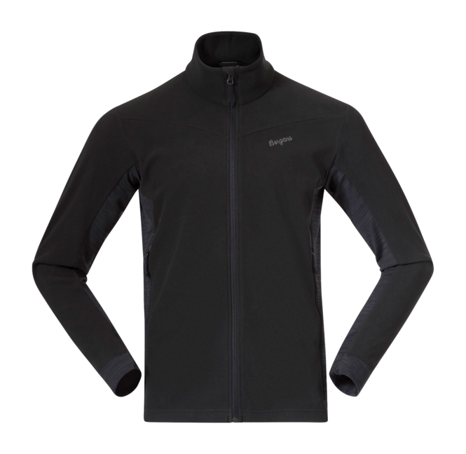 Zip Sweatshirt Bergans Men Rabot Fleece Midlayer Jacket Black