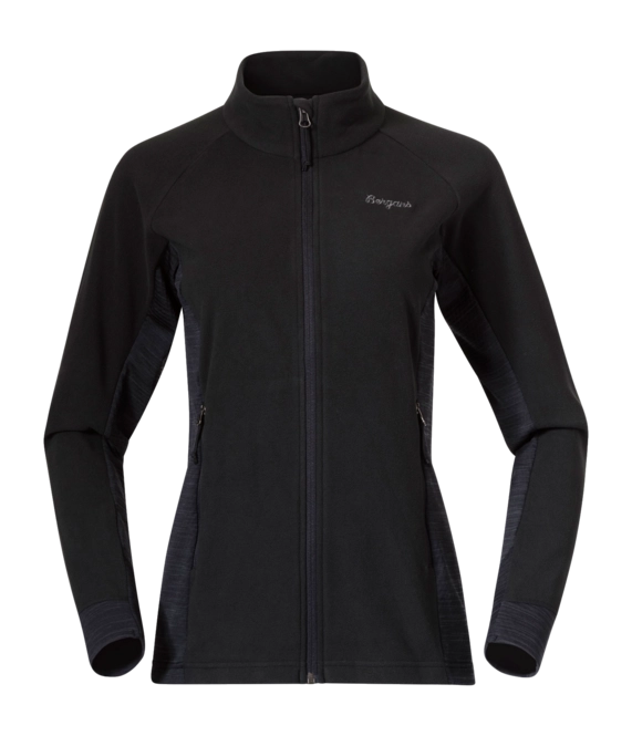 Zip Sweatshirt Bergans Women Rabot Fleece Midlayer Jacket Black