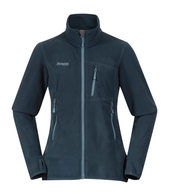 Zip Sweatshirt Bergans Girls Runde Youth Girl Jacket Orion Blue/Smoke Blue