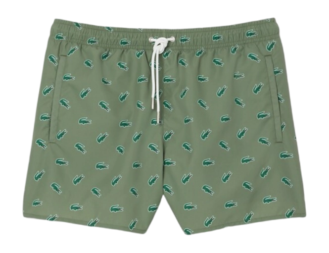 Swimming Trunks Lacoste Men MH7188 Khaki Multico