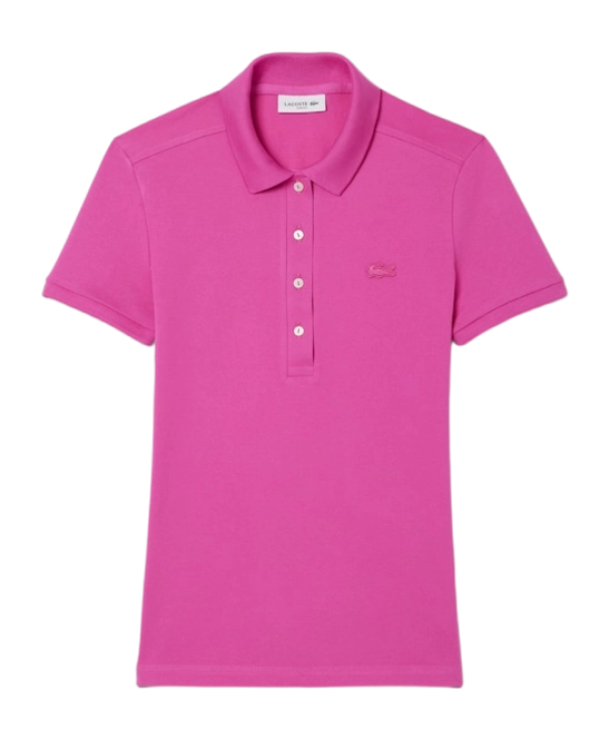 Polo Shirt Shirt Lacoste Women PF5462 Slim Fit Mauve 25