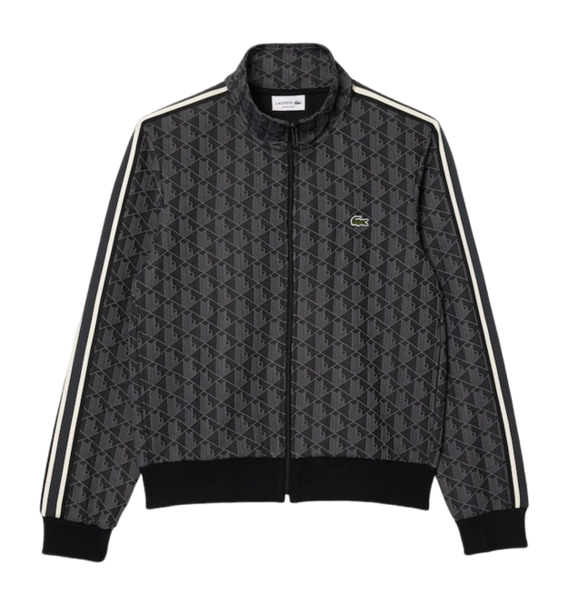 Zip Sweatshirt Lacoste Men SH1368 Black Graphite