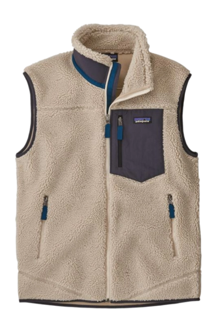 Body Warmer Patagonia Men Classic Retro-X Vest Natural with Smolder Blue