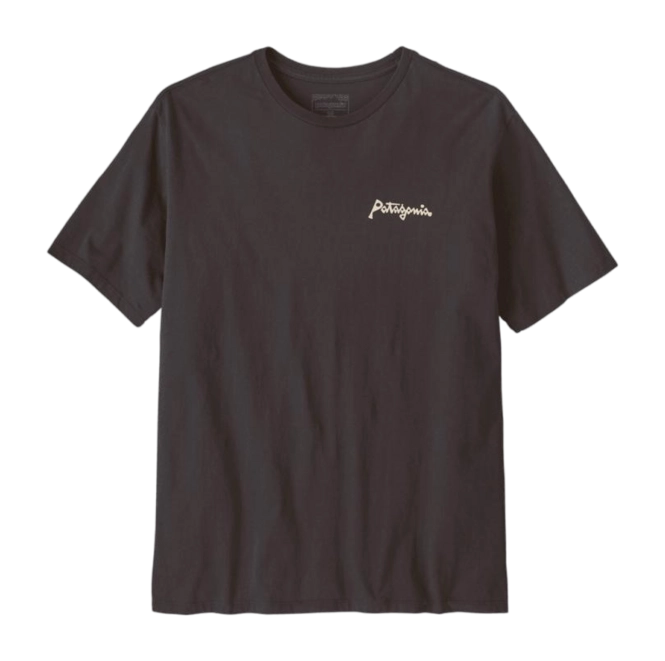 T-Shirt Patagonia Men Aquatic Action Organic Little Fish: Ink Black 25