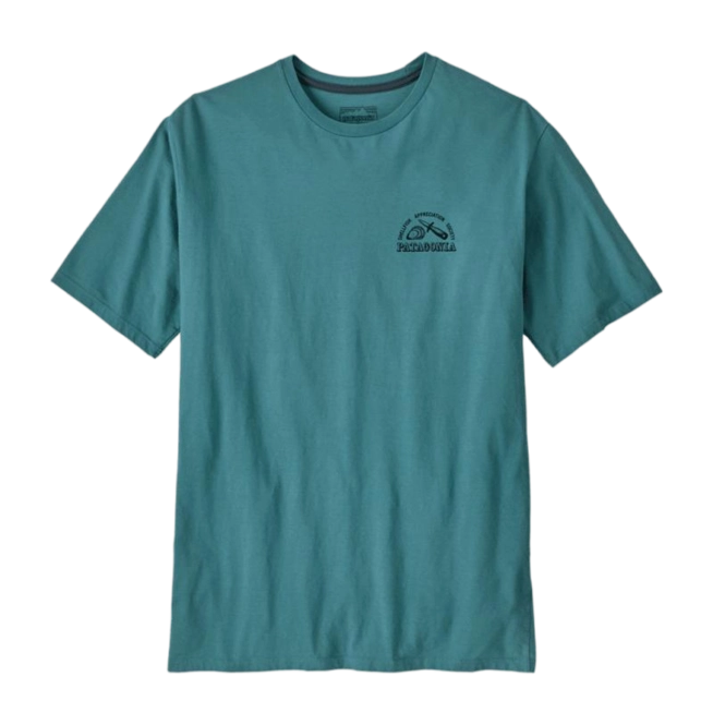 T-Shirt Patagonia Men Aquatic Action Organic Shellfish Society: Wetland Blue