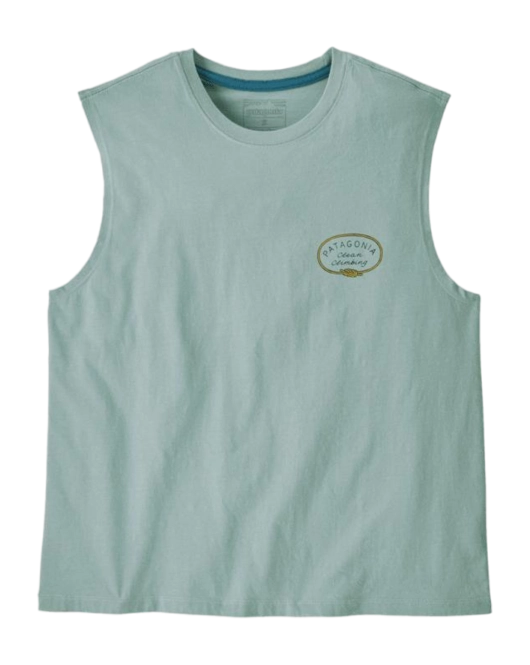 Vest Top Patagonia Women Clean Climb Roots Boxy Organic Thermal Blue