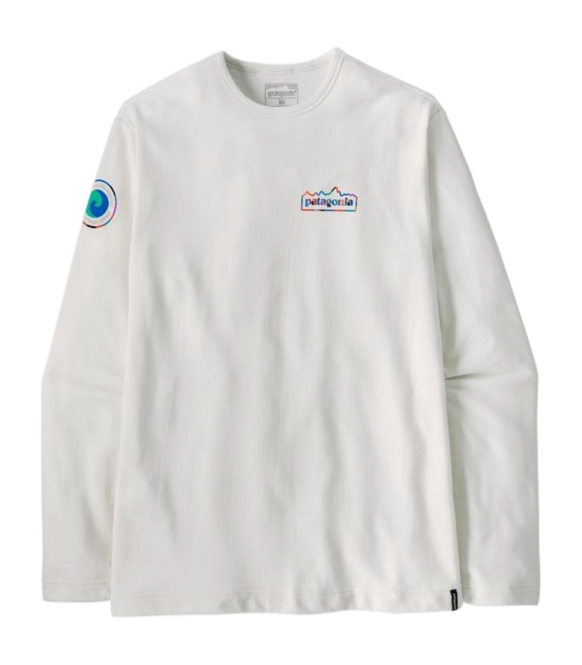 Long Sleeve Shirt Patagonia Men LW Unity Fitz Wildrise Crew Birch White