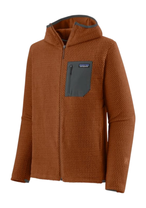 Zip Sweatshirt Patagonia Men R1 Air Full-Zip Hoody Robin Brown