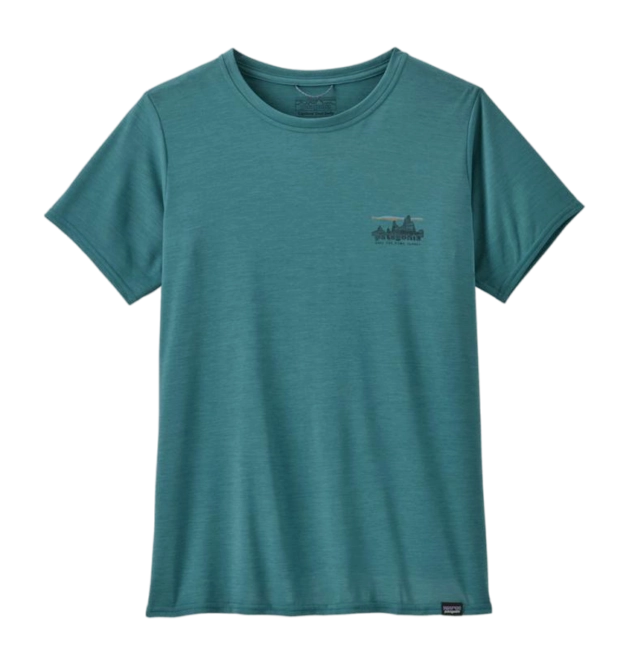 T-Shirt Patagonia Women Capilene Cool Daily Graphic Shirt '73 Skyline: Wetland Blue X-Dye 25