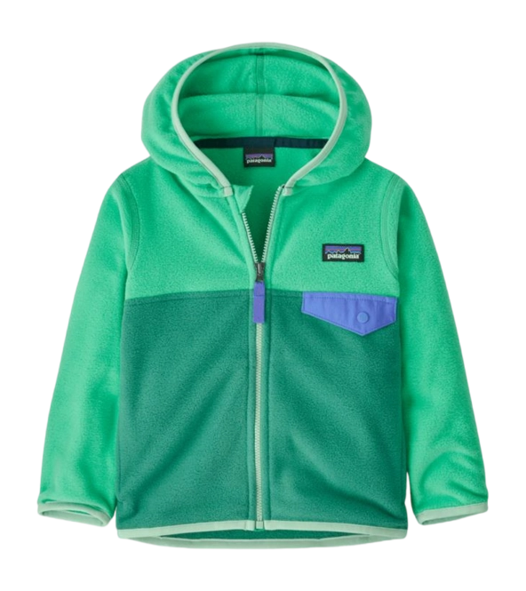 Zip Sweatshirt Patagonia Baby Micro D Snap-T Jacket Heartleaf Green