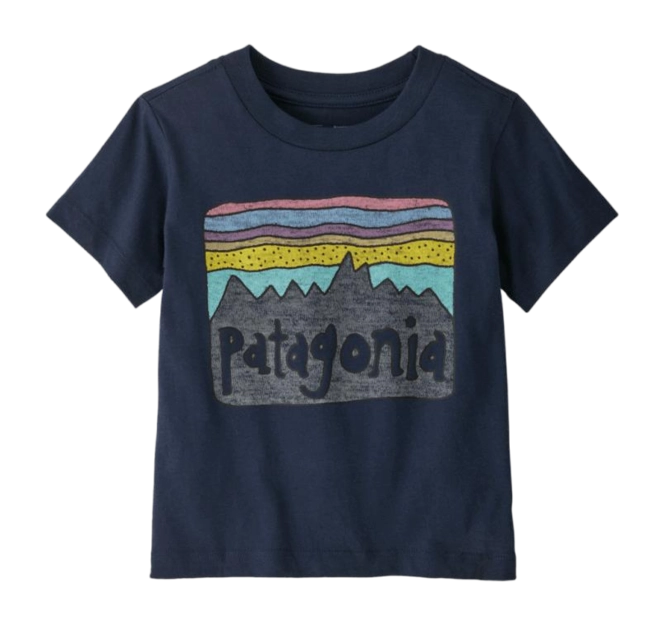 T-Shirt Patagonia Baby Fitz Roy Skies New Navy