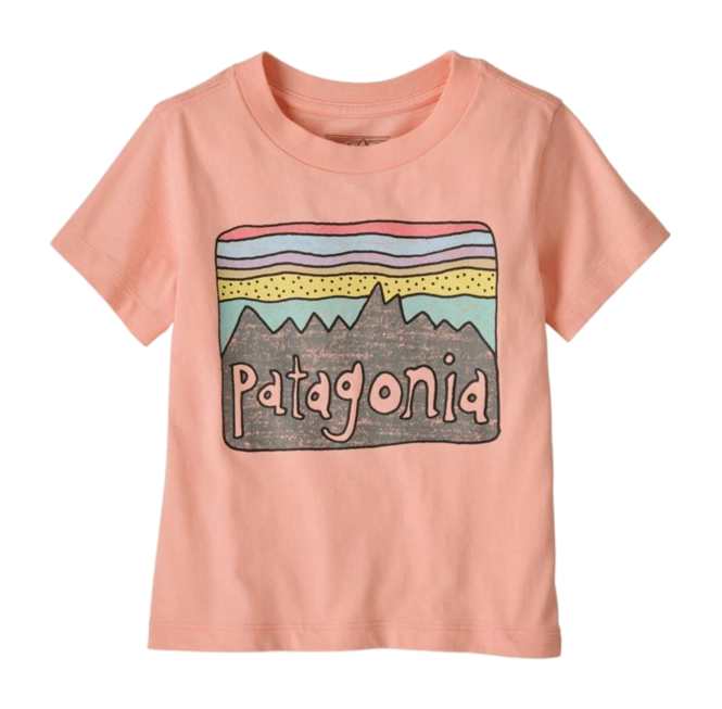 T-Shirt Patagonia Baby Fitz Roy Skies Sunlit Pink 25