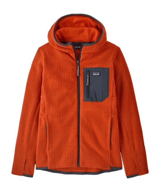 Zip Sweatshirt Patagonia Kids R1 Air Full-Zip Hoody Pollinator Orange