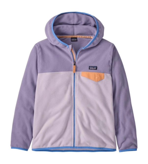 Zip Sweatshirt Patagonia Kids Micro D Snap-T Jacket Foxglove Purple