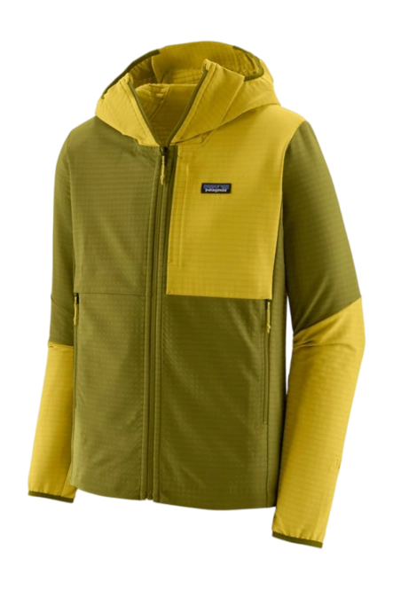 Zip Sweatshirt Patagonia Men R1 TechFace Hoody Graze Green