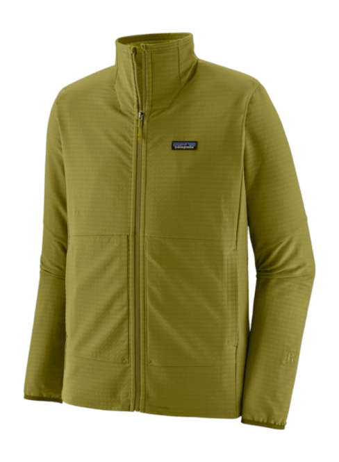 Zip Sweatshirt Patagonia Men R1 TechFace Jacket Graze Green