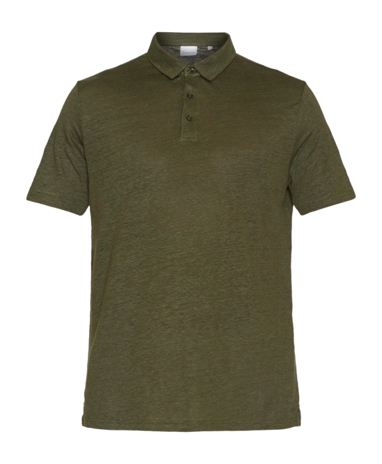 Polo Shirt KnowledgeCotton Apparel Men Regular Linen Forest Night