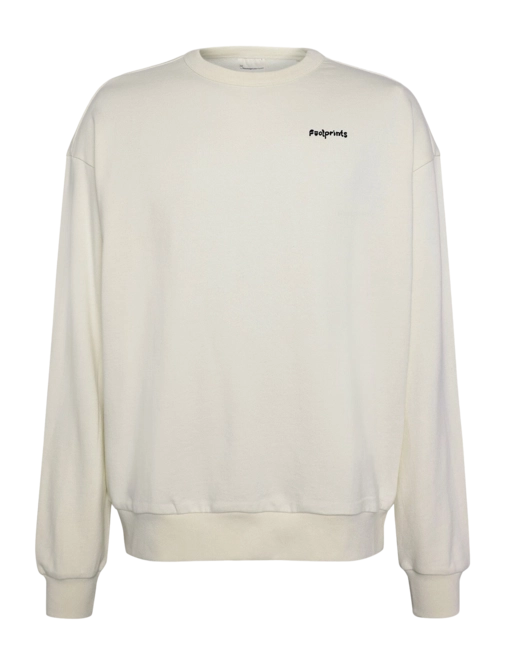 Jumper KnowledgeCotton Apparel Unisex Loose Fit Sweat Camping Back Print Egret