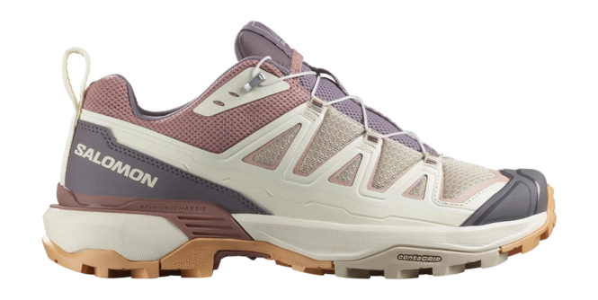 Walking Boots Salomon Women X Ultra 360 Edge Silver Cloud Vanilla Ice Burlwood