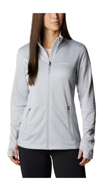Zip Sweatshirt Columbia Women Park View Grid Fleece Full Zip Cirrus Grey Heather