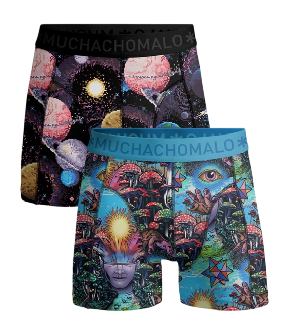 Boxer Shorts Muchachomalo Men Inner Outer Space Print/Print (2-Pack)