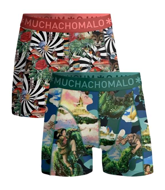 Boxer Shorts Muchachomalo Men Jackbean Alicewonder Print/ Print (2-Pack)