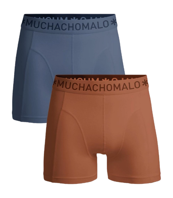Boxer Shorts Muchachomalo Men Solid Orange/Blue (2-Pack)