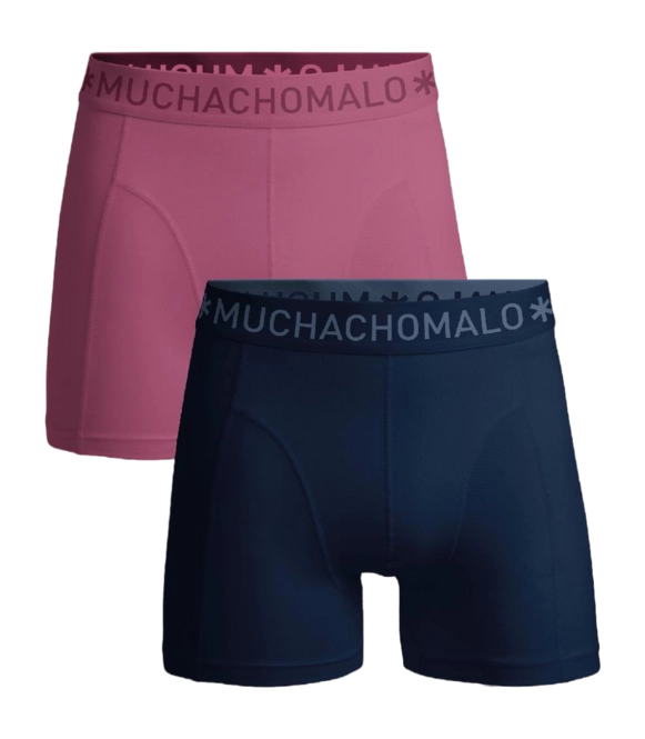 Boxer Shorts Muchachomalo Men Solid Blue/Pink (2-Pack) 25