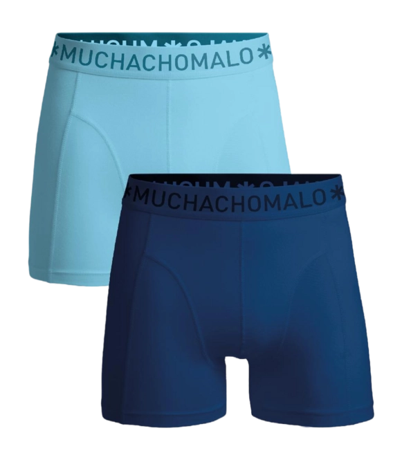 Boxer Shorts Muchachomalo Men Solid Blue/ Blue (2-Pack) 25