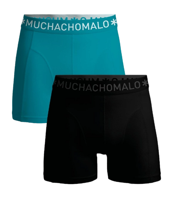 Boxer Shorts Muchachomalo Men Solid Black/ Blue (2-Pack) '25