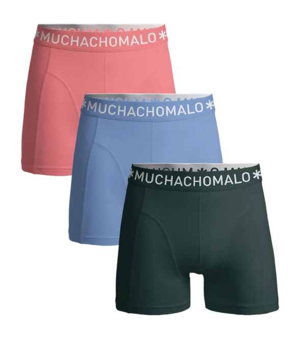 Boxer Shorts Muchachomalo Men Solid Green/ Purple/ Pink (3-Pack)