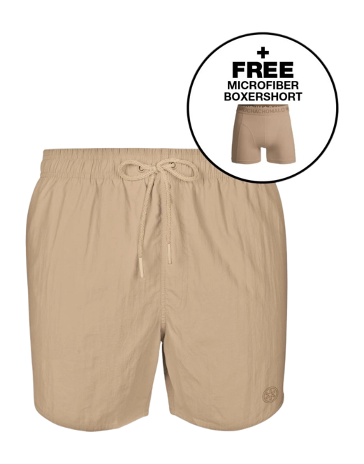 Swimming Trunks Muchachomalo Men Solid Beige
