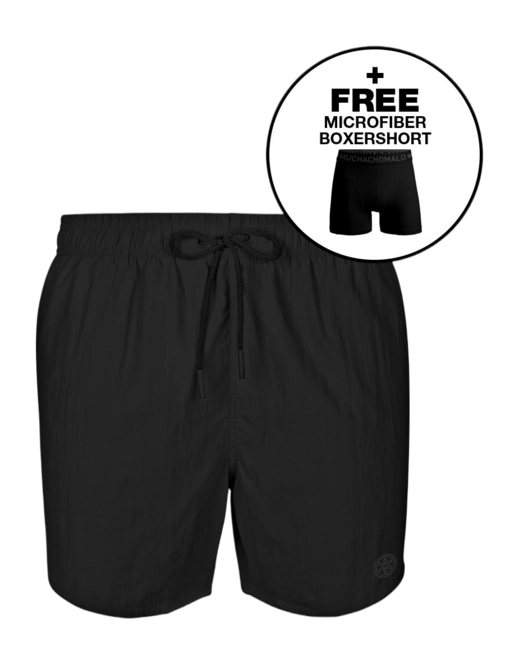 Swimming Trunks Muchachomalo Men Solid Black 25