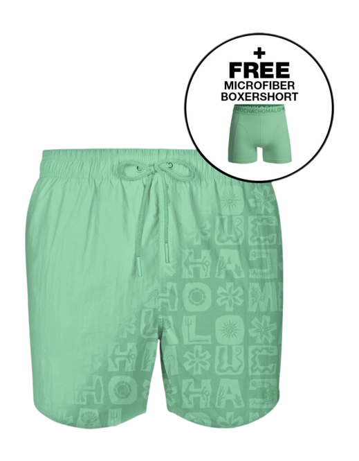 Swimming Trunks Muchachomalo Men Print Green 25