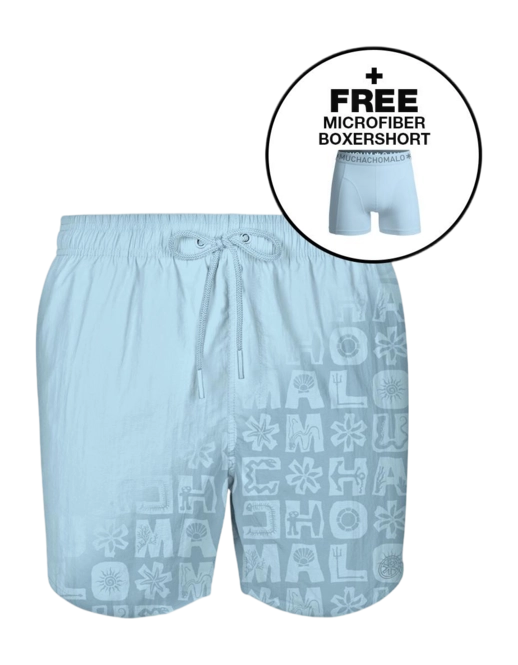 Swimming Trunks Muchachomalo Men Print Blue 25
