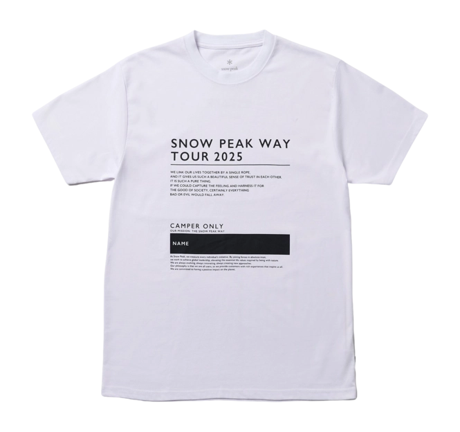 T-Shirt Snow Peak Men SPW Tour 2025 White