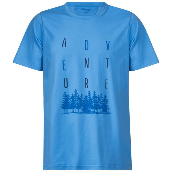 T-Shirt Bergans Mens Adventure Summersky Fjord Dark Steel Blue
