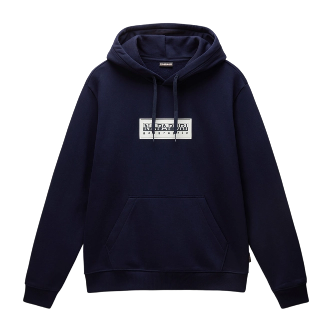 Hoodie Napapijri Men Box Logo Blue Marine 25